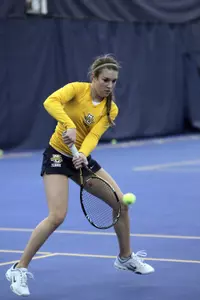 Erin Gebes claimed another singles victory