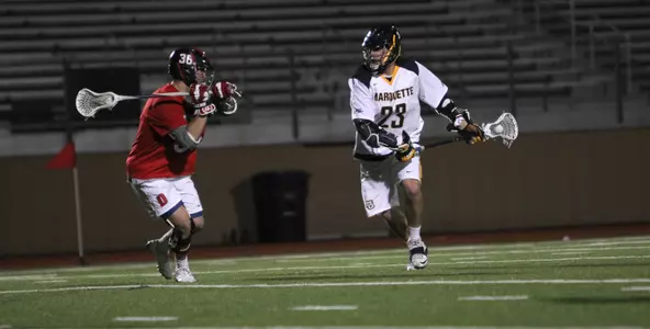 Redshirt junior Tyler Melnyk's first goal in the game marks the first home goal in program history.