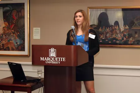 Ally Miller of women's soccer earned the Outstanding Senior Female Athlete Award.