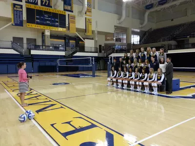Volleyball's first week on campus included a Thursday photo shoot.