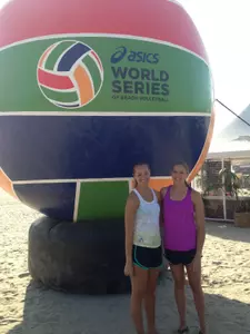 Lindsey Gosh and Elizabeth Koberstein in Long Beach, Calif. (photo courtesy of Nancy Gosh).