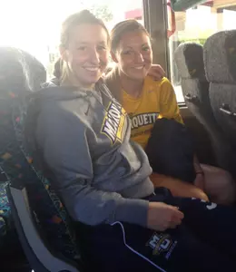 Lisa Roman and her roomate on the trip, Amanda Engel