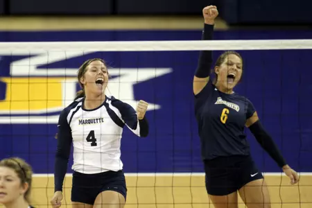 Sophomore Ellie Rauch shows off MU's new home whites.