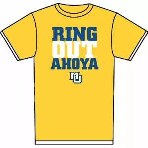 The first 600 students Saturday will receive a gold Ring Out Ahoya t-shirt.