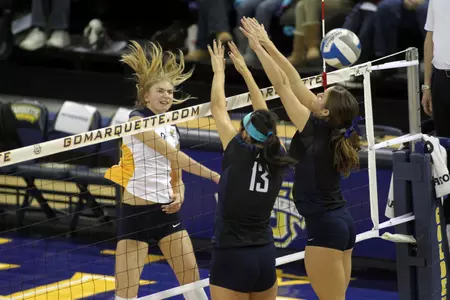 Nele Barber averaged 4.92 kills per set and hit .417 in three matches vs. BU in 2013.