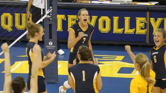 Meghan Niemann had 10 kills on 12 attacks against Georgetown.