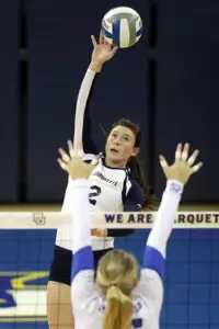 Autumn Bailey had 26 kills in the last meeting with Xavier on Nov. 22, 2013 at the Al McGuire Center.