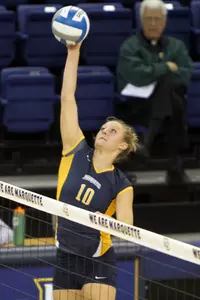 Courtney Kintzel (pictured) and Lindsey Gosh will take part in a pre-match Senior Night ceremony.