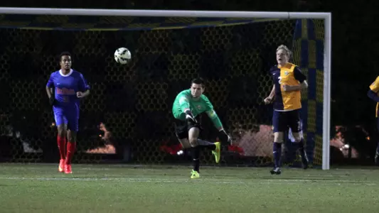Charlie Lyon broke the program record in career shutouts Friday night against DePaul.