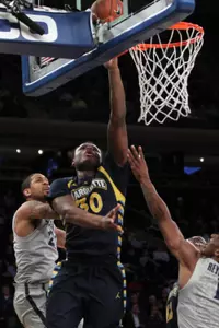 Deonte Burton led all scorers with a career-high 23 points in Thursday's loss to Xavier at Madison Square Garden in New York.