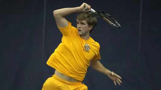 Senior Logon Collins rallied for a win at No. 3 singles.
