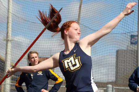 Samantha Kennedy won the women's javelin at the meet in 2013.