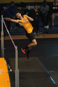 Michael Saindon tied his PR in the high jump to place second at the meet.