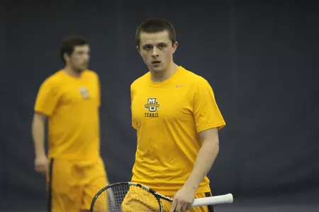 Senior Dan Mamalat has a chance to set MU's career singles record.
