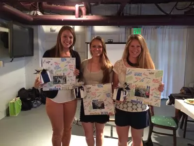 Seniors Jennifer Zandlo, Meredith Donaldson and Katie Bathon.