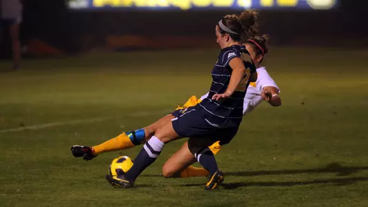 Darian Powell scored two of MU's three goals on Friday