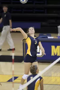 Sophomore Nele Barber looks to continue her ascent from the conclusion of her freshman season at outside hitter.