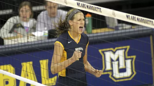 BIG EAST leading blocker Meghan Niemann (1.47 per set) will have her hands full vs. No. 7 Florida and reigning AVCA National Player of the Week Rhamat Alhassan.