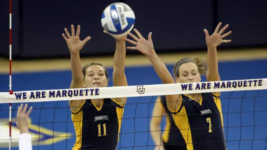 Senior Lindsey Gosh had 13 kills and seven blocks, including four solos.