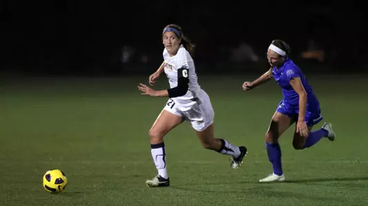 MU Senior Haley Fritzlen scored her first-career goal against Creighton