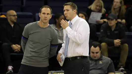 Head coach Ryan Theis