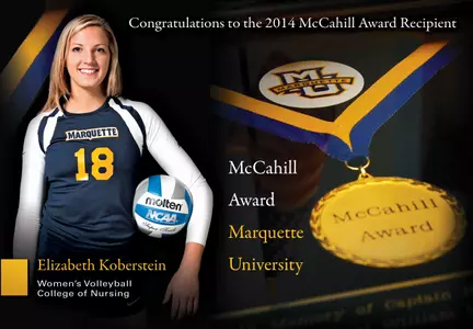 Elizabeth Koberstein was a two-time AVCA All-American and a Capital One/CoSIDA Second Team Academic All-American.