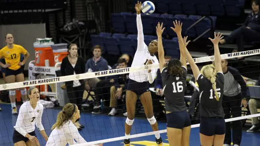 Taylor Louis had 16 kills against Seton Hall
