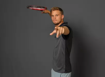 Sophomore Scott Christian picked up a singles win on Saturday.