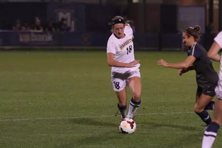 Cali Pyzdrowski's first career goal gave the Golden Eagles another three points in the BIG EAST standings.