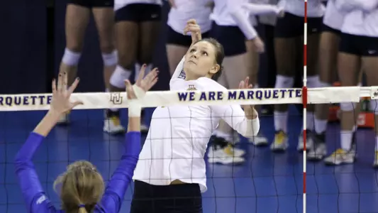 Erin Lehman posted 10 kills and hit .450 in tonight's match