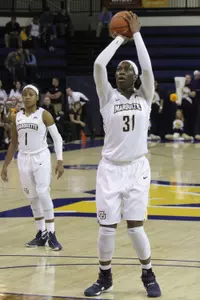 Shantelle Valentine ranks fifth in the BIG EAST in rebounding