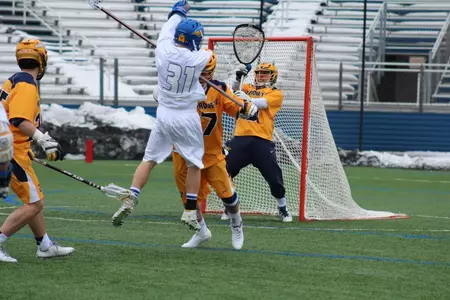 Sophomore Jimmy Danaher has made 23 saves through the first two games of 2015 (photo: Alicia Mojica).