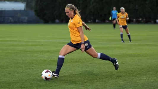 Madison Dunker has started all seven matches on MU's back line.