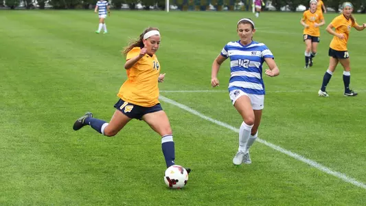 Freshman Jamie Kutey's cross from the goal line provided an assist on the match's final goal.