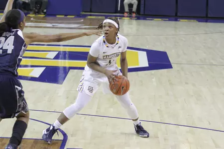 Allazia Blockton notched 18 points against Butler