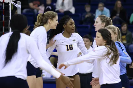 Taylor Louis concludes the 2016 regular season leading the BIG EAST with 4.45 kills per set