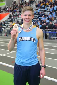 Junior Joel Swanberg repeated as BIG EAST champion in both the pole vault and heptathlon.