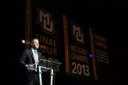 Head coach Steve Wojciechowski and the team will celebrate the 2015-16 season on April 14.