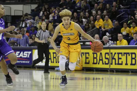 Natisha Hiedeman totaled 15 points with nine rebounds on Sunday