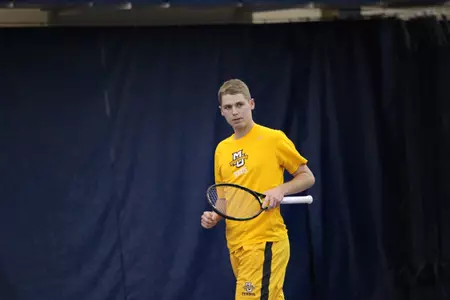 Junior Nick Dykema picked up a singles win on Sunday afternoon.