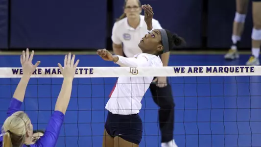 Taylor Louis led the Golden Eagles with 12 kills on Saturday afternoon