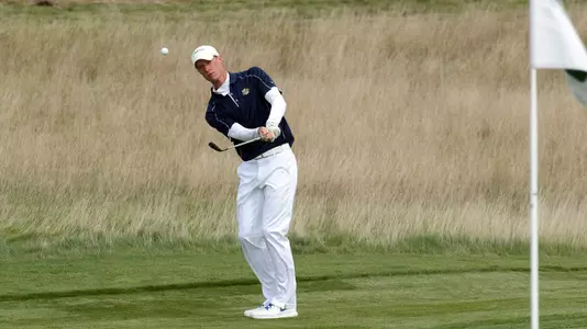 Zach Gaugert battled to an opening round 75 to lead Marquette after 18 holes.