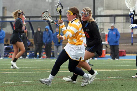 Riley Hill tallied career-bests in points (7) and assists (5) in the loss to Georgetown.