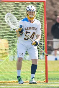 Cole Blazer made 10 saves on Saturday.