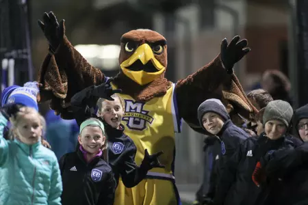 Golden Eagle mascot; fans Marquette Men's Soccer vs. Creighto
