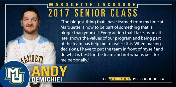 DeMichiei was a Senior CLASS Award candidate and holds a 3.66 GPA as an accounting and finance double major.