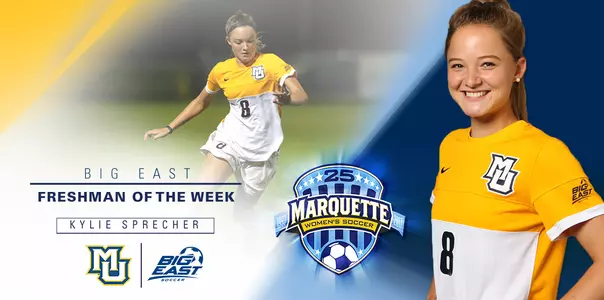 Kylie Sprecher, Maddy Henry and Ryley Bugay were all honored for MU's 5-1 start.