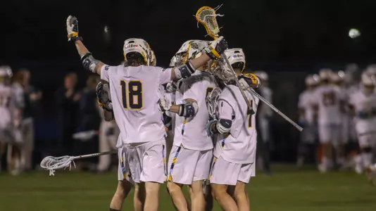 Men's Lacrosse Huddle at Providence