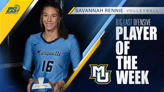 Savannah Rennie BIG EAST weekly