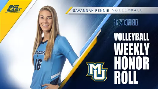 Savannah Rennie BIG EAST weekly